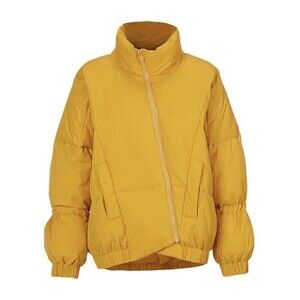 Cabi Puff Piece Style 4228 Acid Yellow Puffer Jacket Women’s XS Asymmetrical